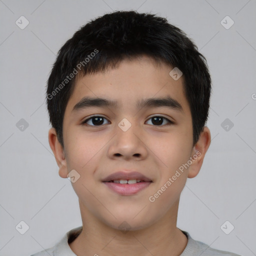 Neutral asian young-adult male with short  brown hair and brown eyes