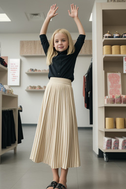 American child female with  blonde hair