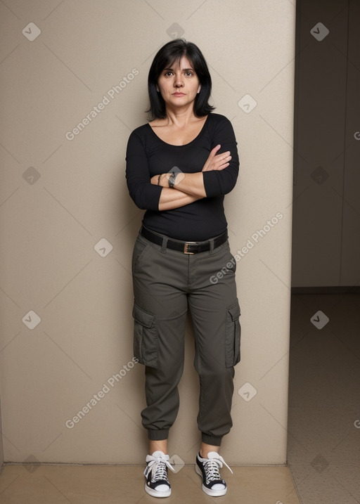 Paraguayan middle-aged female with  black hair