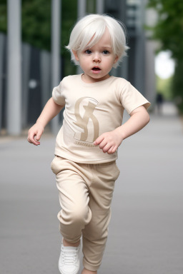 Swedish infant boy with  white hair