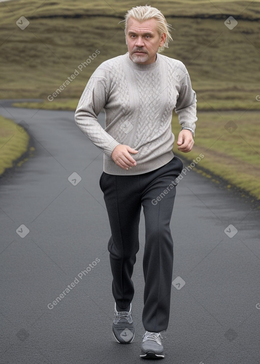 Icelandic middle-aged male with  blonde hair