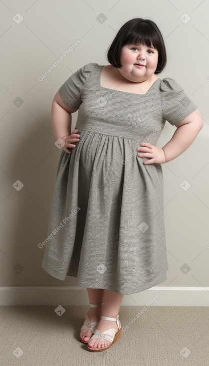 American infant girl with  gray hair