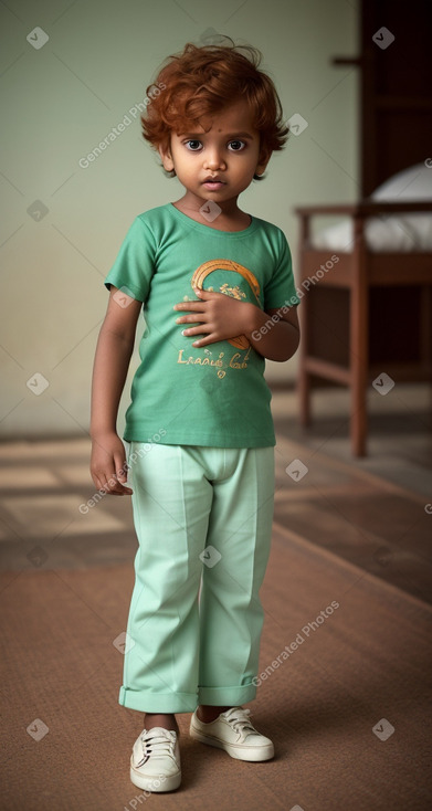 Sri lankan infant boy with  ginger hair