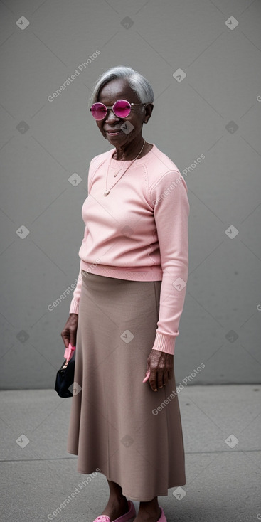 Elderly female with  gray hair