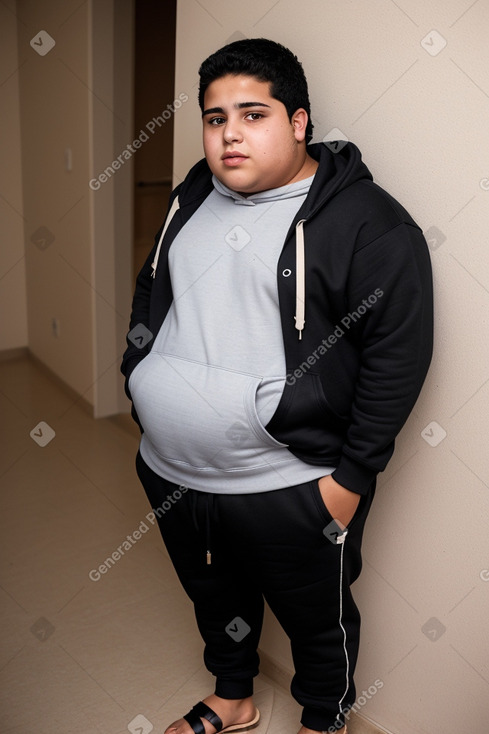 Moroccan teenager boy with  black hair