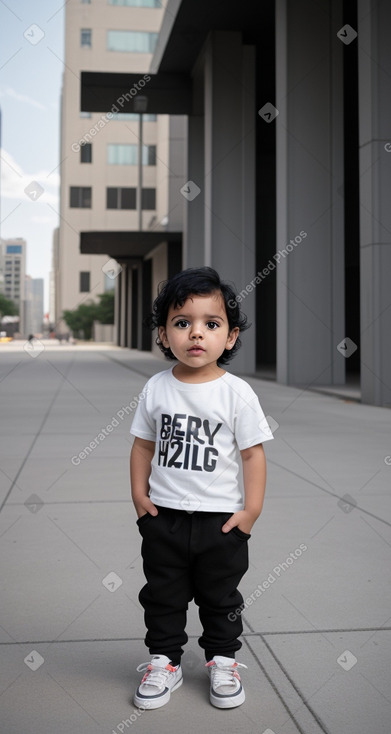 Hispanic infant boy with  black hair