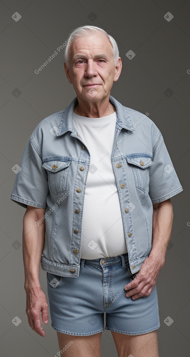 Caucasian elderly male with  gray hair