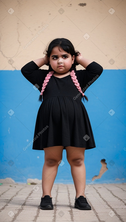 Libyan child girl with  black hair