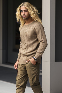 Arab adult male with  blonde hair