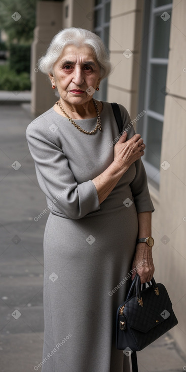 Armenian elderly female with  gray hair