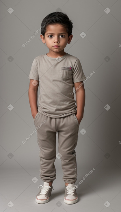 Costa rican child boy with  gray hair