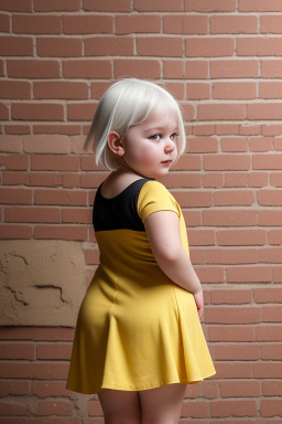 Italian infant girl with  white hair