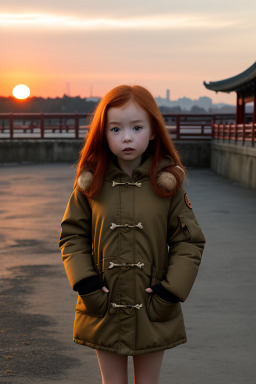 Chinese child female with  ginger hair