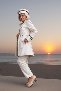 Omani middle-aged female with  white hair