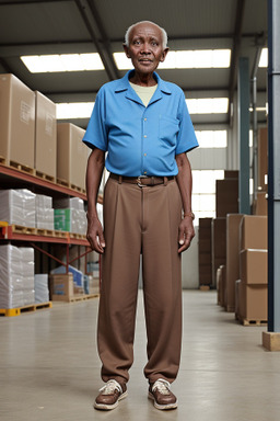 Tanzanian elderly male with  brown hair