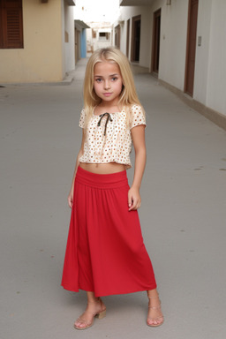 Tunisian child girl with  blonde hair