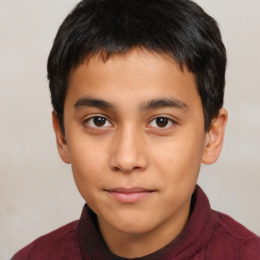 Neutral latino young-adult male with short  brown hair and brown eyes