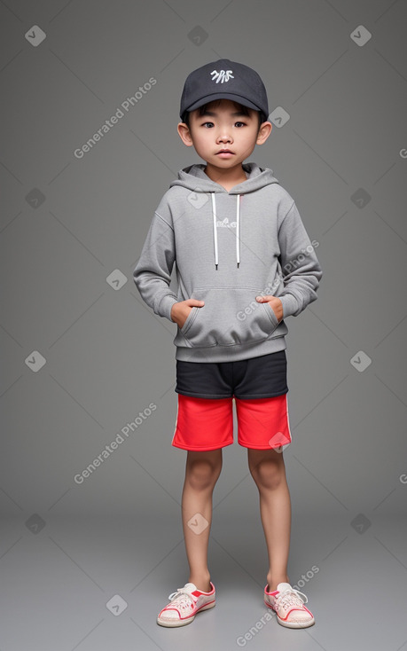 Vietnamese child boy with  gray hair