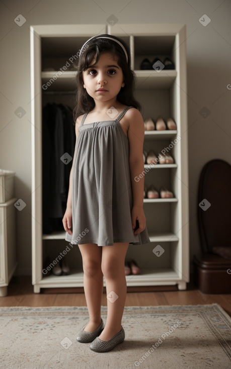 Arab infant girl with  gray hair