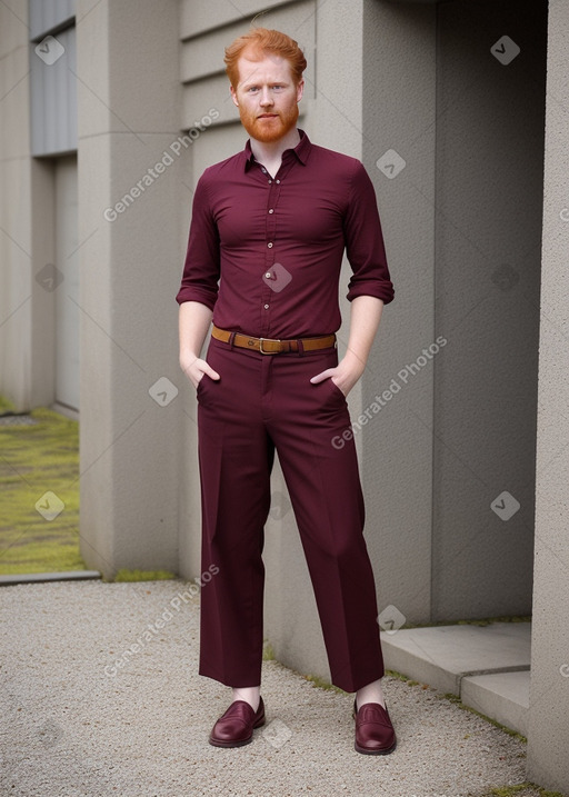 Icelandic adult male with  ginger hair