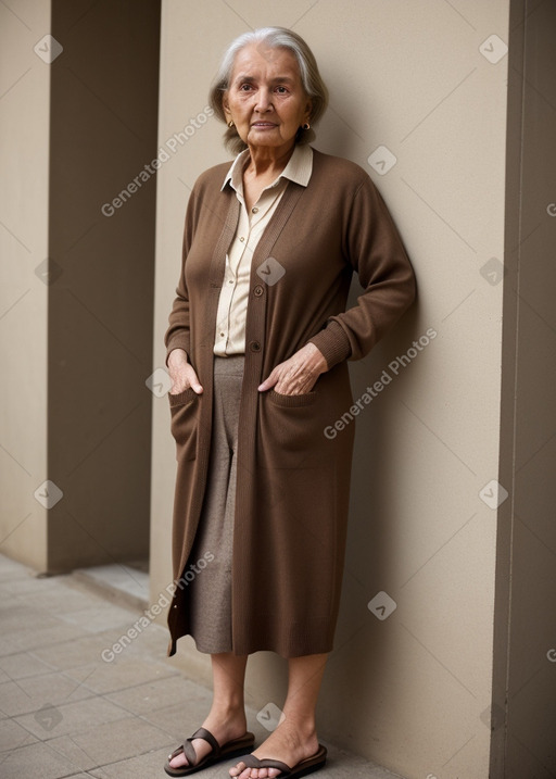 Elderly female with  brown hair