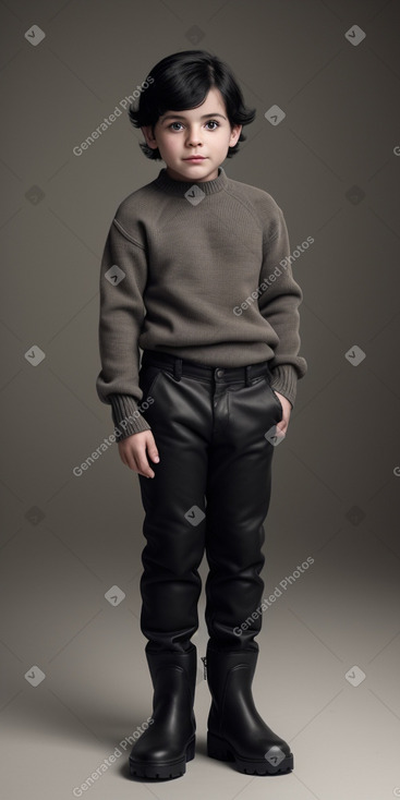 British child boy with  black hair