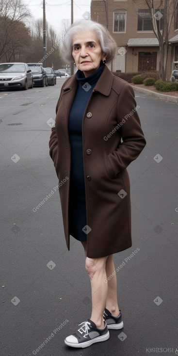 Lebanese elderly female with  brown hair