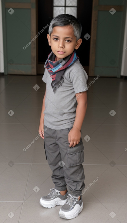 Guatemalan child boy with  gray hair