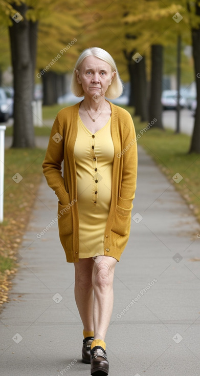 Estonian elderly female with  blonde hair