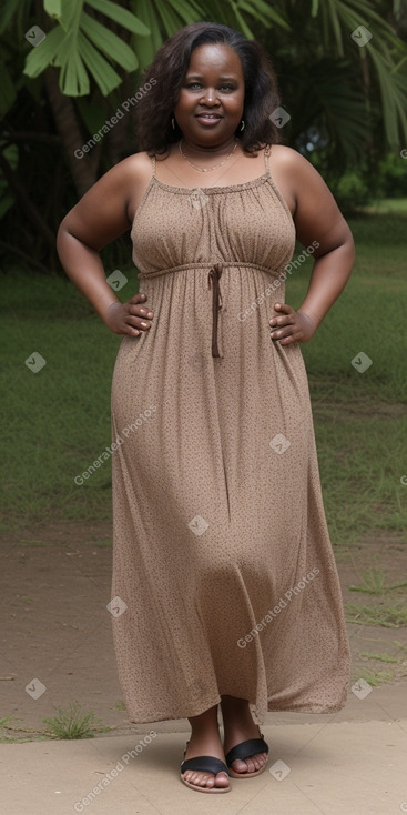 Kenyan middle-aged female with  brown hair