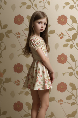 Ukrainian child girl with  brown hair