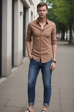 Latvian adult male with  brown hair