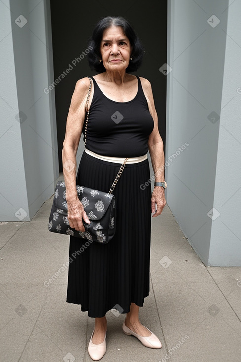 Spanish elderly female with  black hair