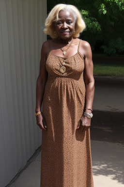 African american elderly female with  blonde hair