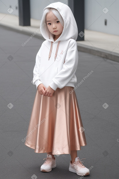 Korean child female with  white hair