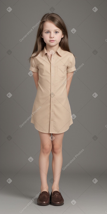 German child girl with  brown hair