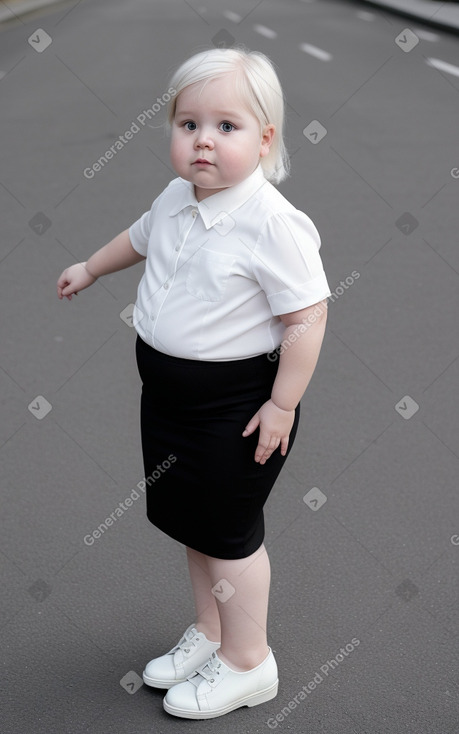 Dutch infant girl with  white hair