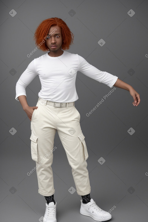 Nigerian adult non-binary with  ginger hair