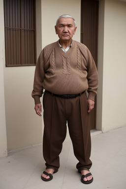 Uzbek elderly male with  brown hair