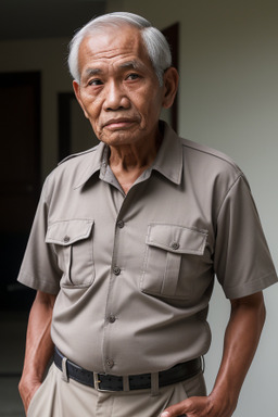 Indonesian elderly male with  gray hair