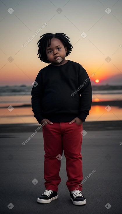 African child boy with  black hair