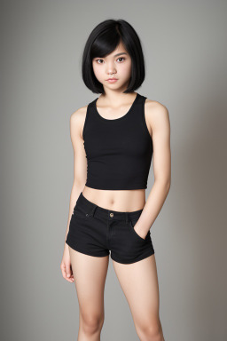 Vietnamese teenager girl with  black hair