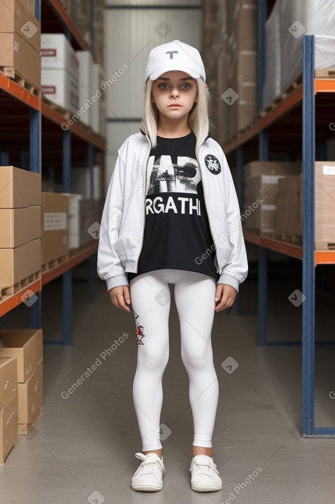 Syrian child girl with  white hair