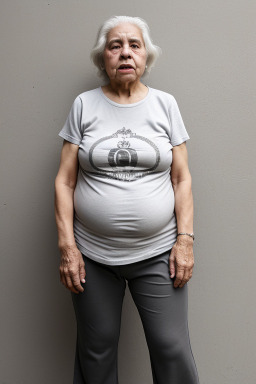 Uruguayan elderly female with  gray hair