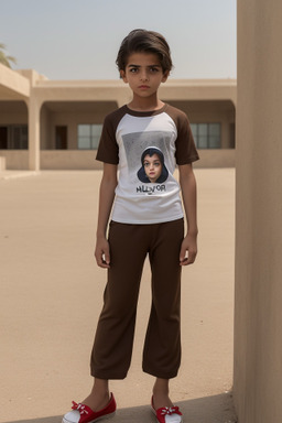 Bahraini child boy with  brown hair