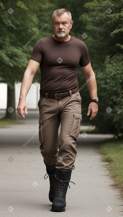 Danish middle-aged male with  brown hair