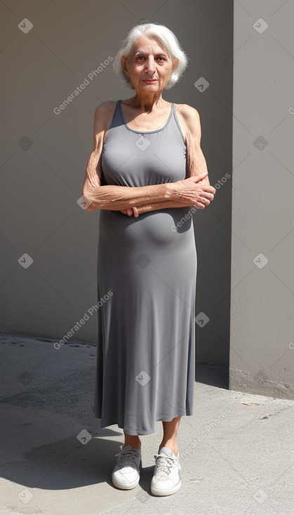 Israeli elderly female with  gray hair