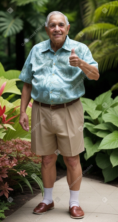 Puerto rican elderly male with  brown hair