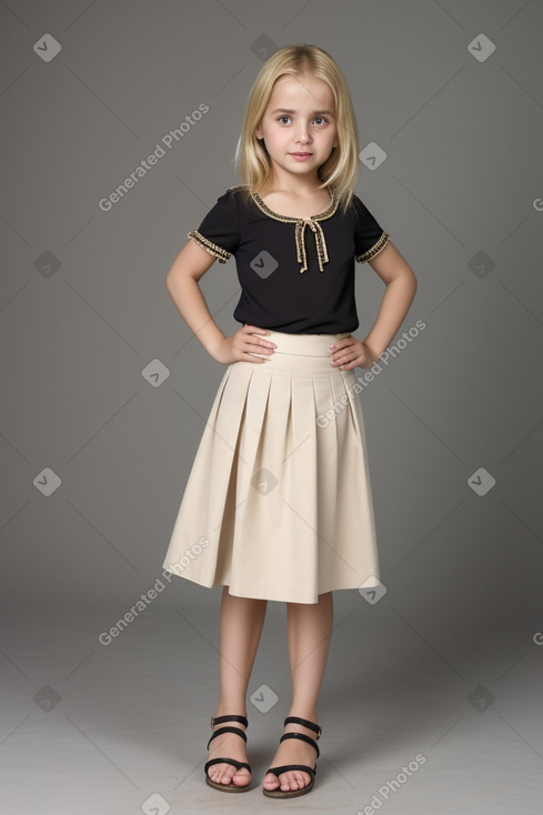 Serbian child female with  blonde hair