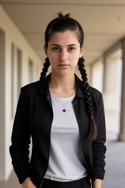 Uruguayan young adult female with  black hair